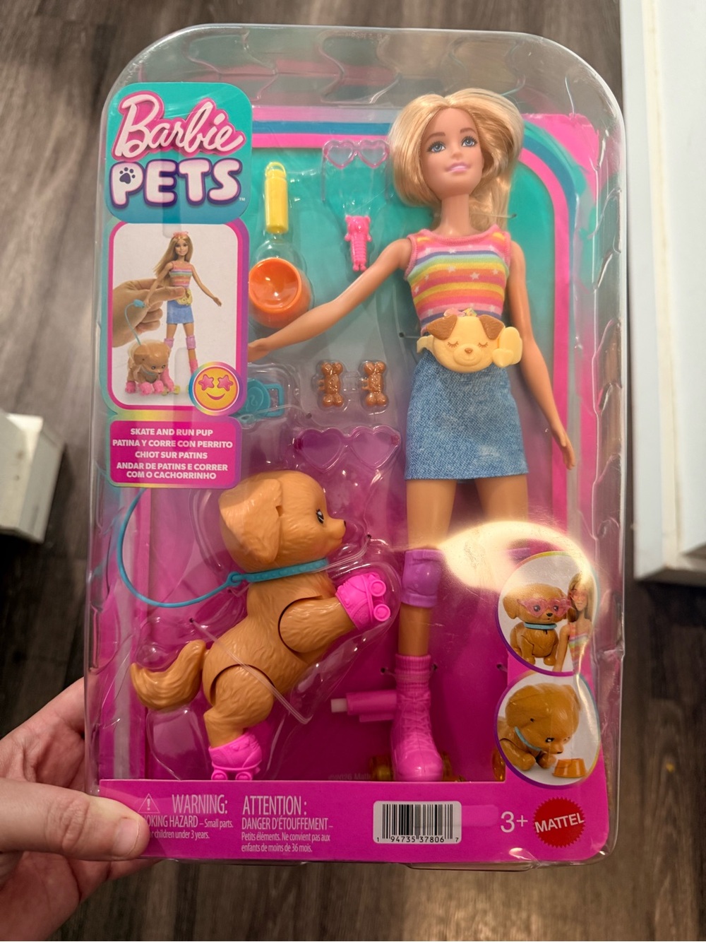 Barbie Pets Skate and Run Pup Blonde Doll with Puppy